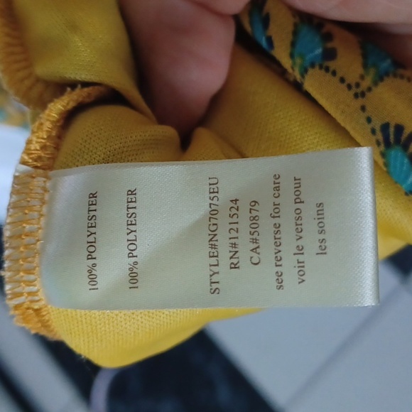 Nick & Mo Anthropologie Dress, Crochet front, gold & green - Picture 8 of 9